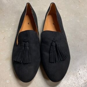 J.Crew Faux-suede smoking loafers tassels AW184